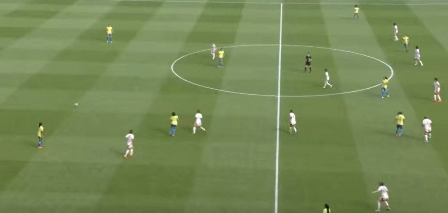 奥运女足比赛报道：熊谷早纪射门、谷川萌惠子射门+世界著名吊射绝杀日本2-1逆转巴西