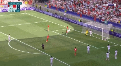 ⚽奥运男足半场:阿什拉夫助攻 埃扎洛佐利爆射世界波 摩洛哥暂3-0伊拉克晋级在望