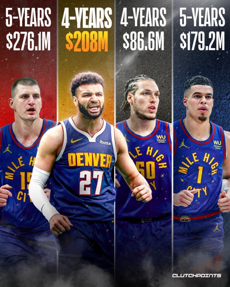 续约穆雷锁死空间!你认为掘金未来几年还有夺冠可能吗🤔?