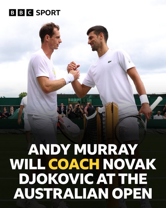 BBC:强强联合!安迪·穆雷将在澳网期间执教德约科维奇
